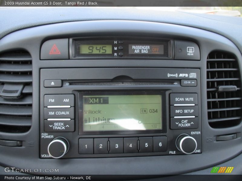 Tango Red / Black 2009 Hyundai Accent GS 3 Door