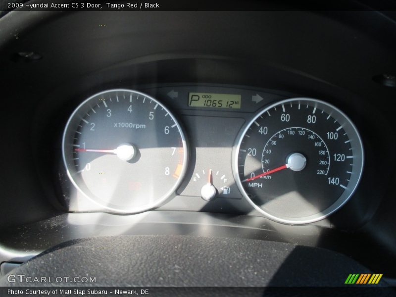 Tango Red / Black 2009 Hyundai Accent GS 3 Door