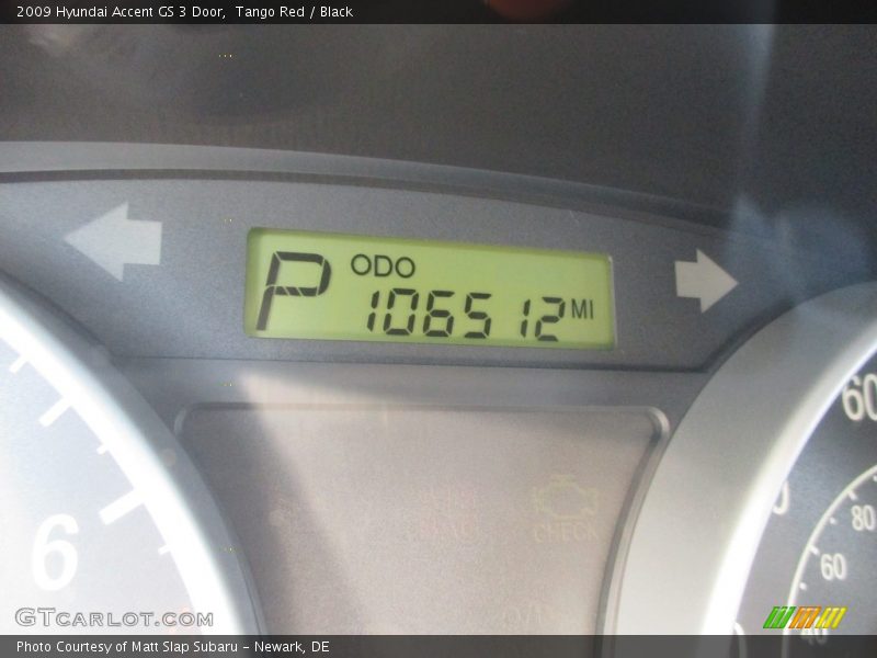 Tango Red / Black 2009 Hyundai Accent GS 3 Door