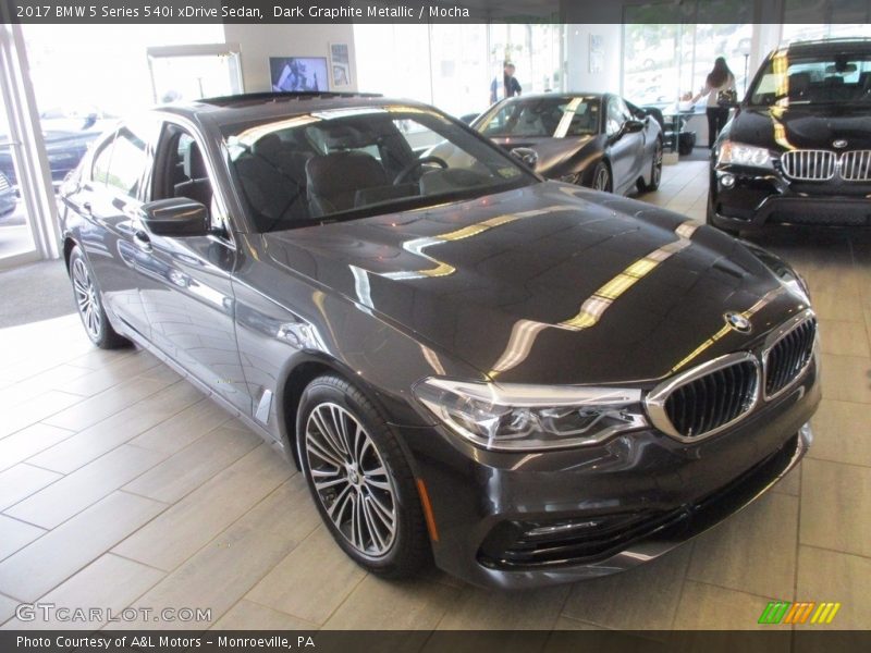 Dark Graphite Metallic / Mocha 2017 BMW 5 Series 540i xDrive Sedan
