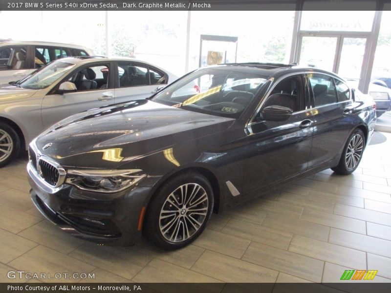 Dark Graphite Metallic / Mocha 2017 BMW 5 Series 540i xDrive Sedan