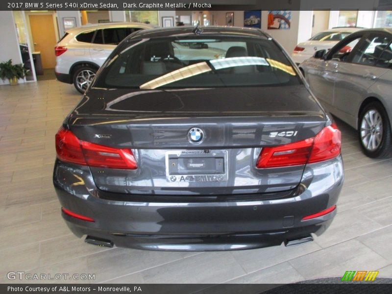 Dark Graphite Metallic / Mocha 2017 BMW 5 Series 540i xDrive Sedan