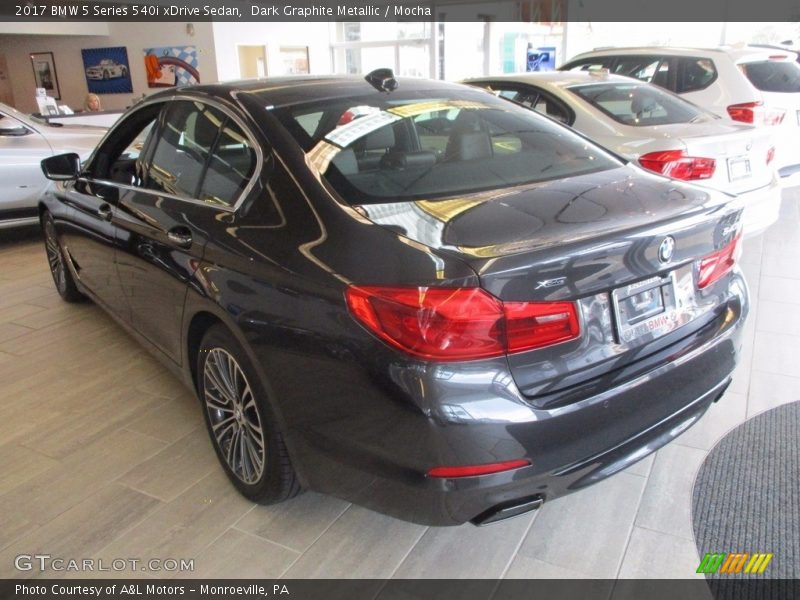 Dark Graphite Metallic / Mocha 2017 BMW 5 Series 540i xDrive Sedan