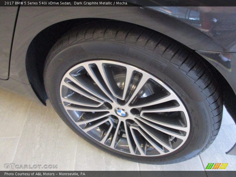 Dark Graphite Metallic / Mocha 2017 BMW 5 Series 540i xDrive Sedan