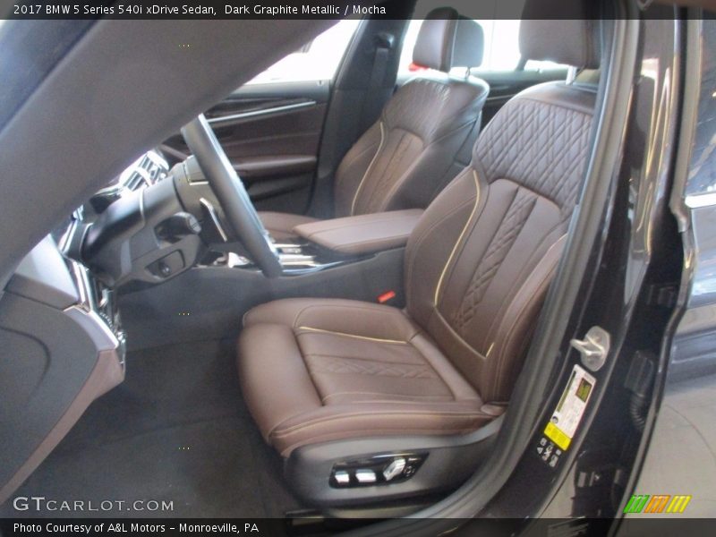 Dark Graphite Metallic / Mocha 2017 BMW 5 Series 540i xDrive Sedan