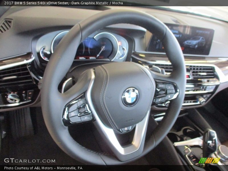 Dark Graphite Metallic / Mocha 2017 BMW 5 Series 540i xDrive Sedan