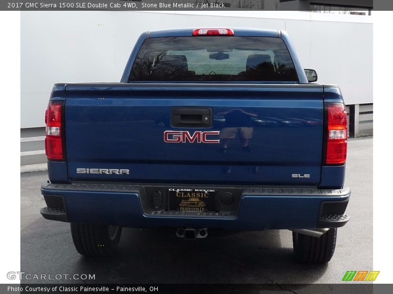 Stone Blue Metallic / Jet Black 2017 GMC Sierra 1500 SLE Double Cab 4WD