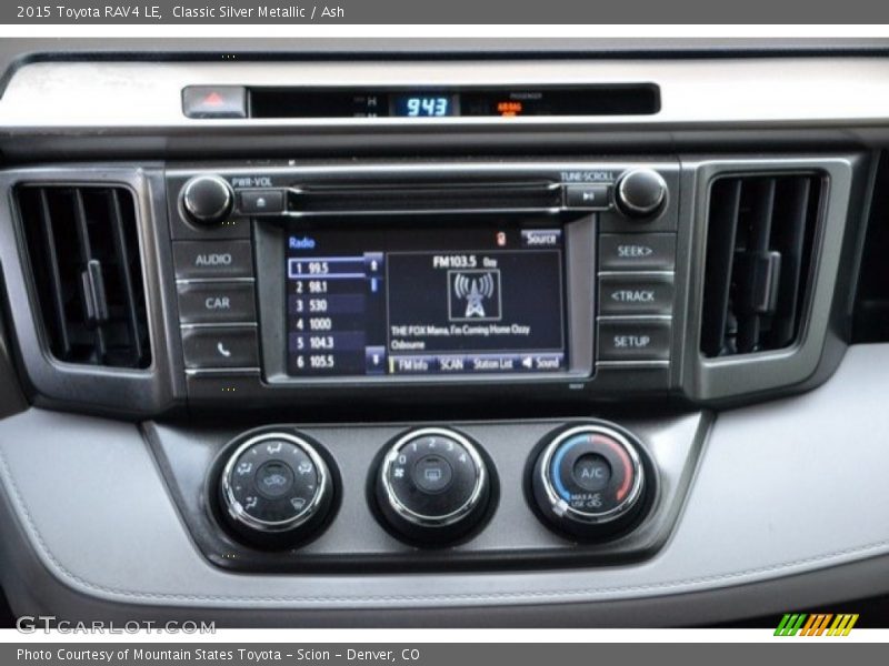 Classic Silver Metallic / Ash 2015 Toyota RAV4 LE