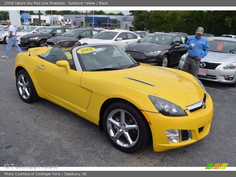 Sunburst Yellow / Black 2008 Saturn Sky Red Line Roadster