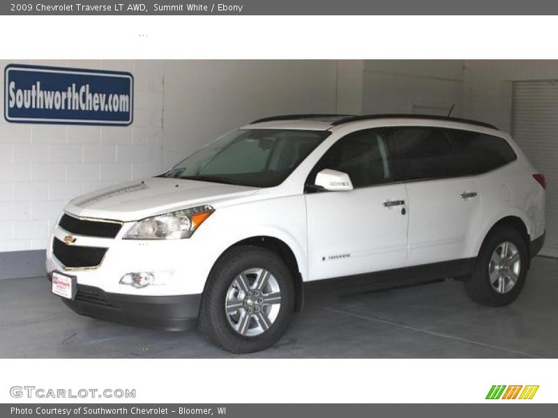 Summit White / Ebony 2009 Chevrolet Traverse LT AWD