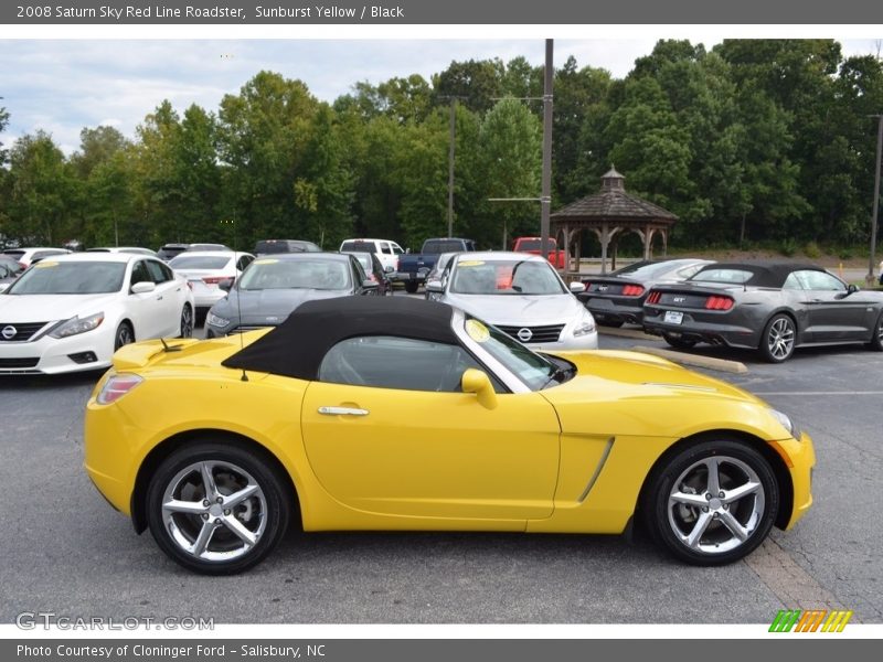 Sunburst Yellow / Black 2008 Saturn Sky Red Line Roadster