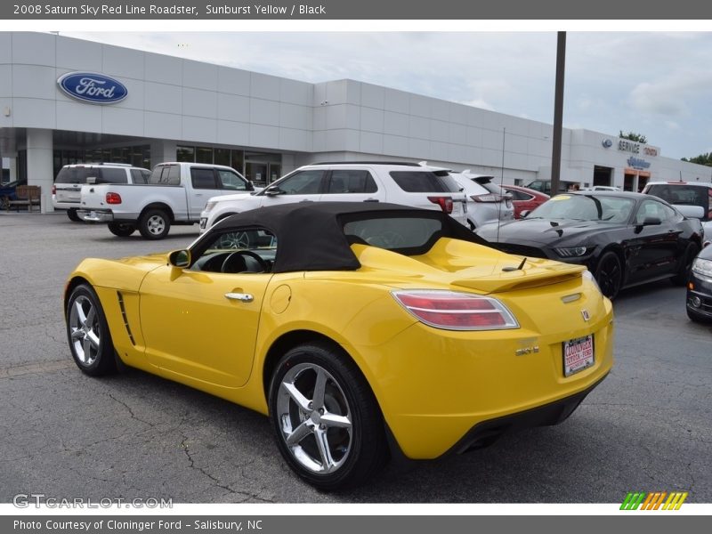 Sunburst Yellow / Black 2008 Saturn Sky Red Line Roadster