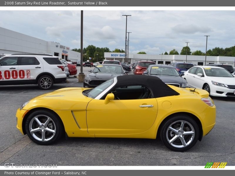 Sunburst Yellow / Black 2008 Saturn Sky Red Line Roadster