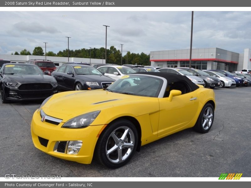 Sunburst Yellow / Black 2008 Saturn Sky Red Line Roadster