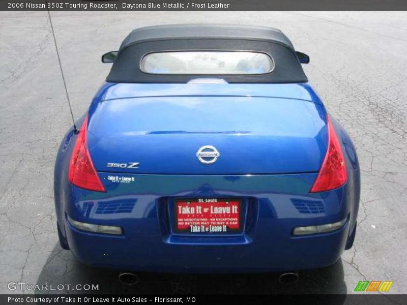 Daytona Blue Metallic / Frost Leather 2006 Nissan 350Z Touring Roadster