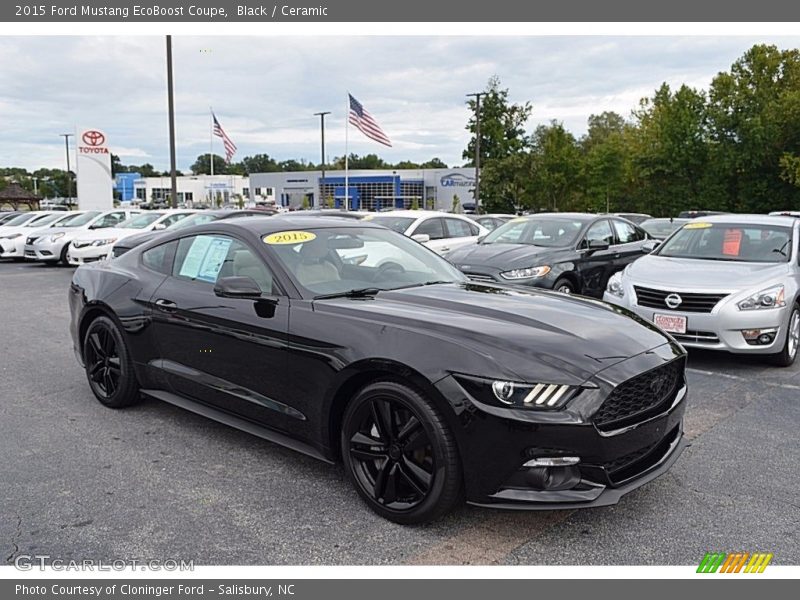 Black / Ceramic 2015 Ford Mustang EcoBoost Coupe