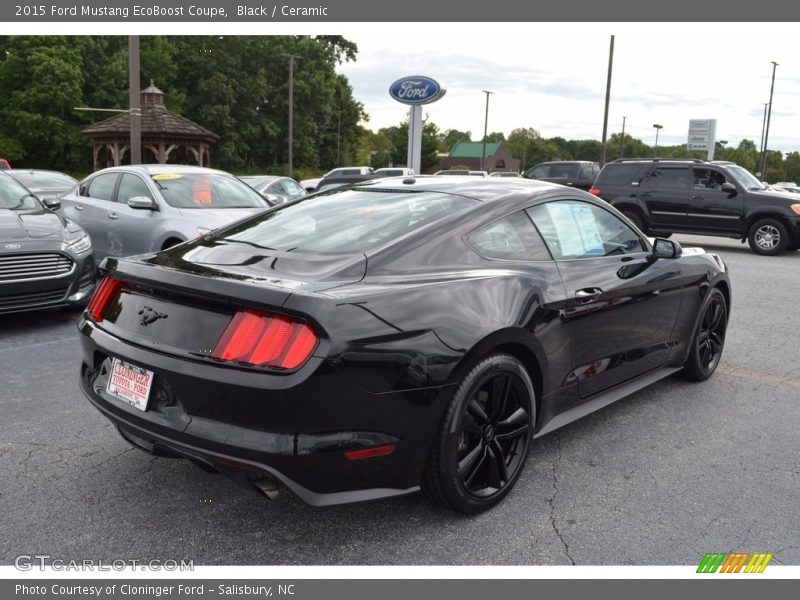 Black / Ceramic 2015 Ford Mustang EcoBoost Coupe