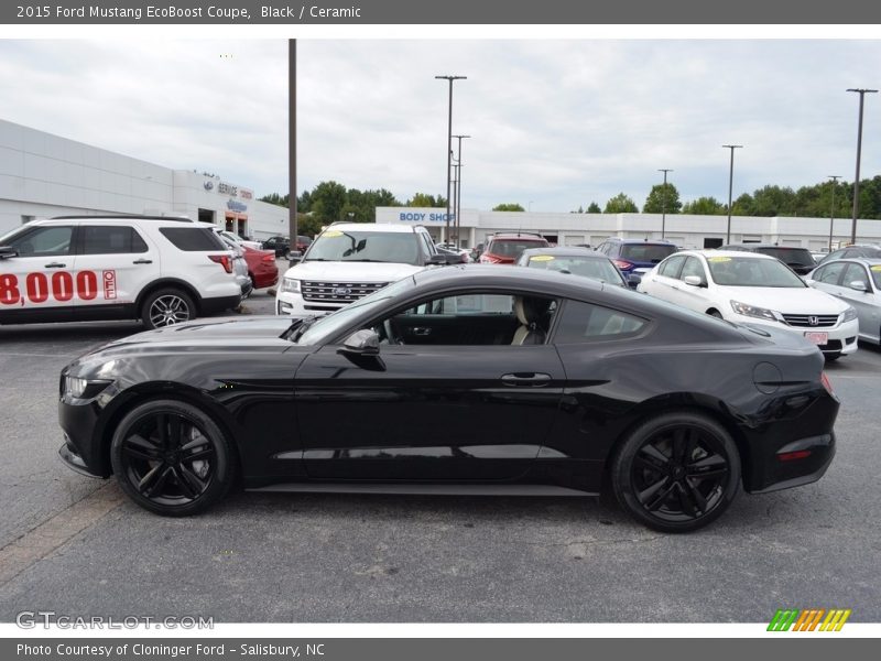 Black / Ceramic 2015 Ford Mustang EcoBoost Coupe