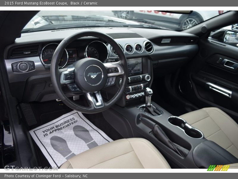 Black / Ceramic 2015 Ford Mustang EcoBoost Coupe