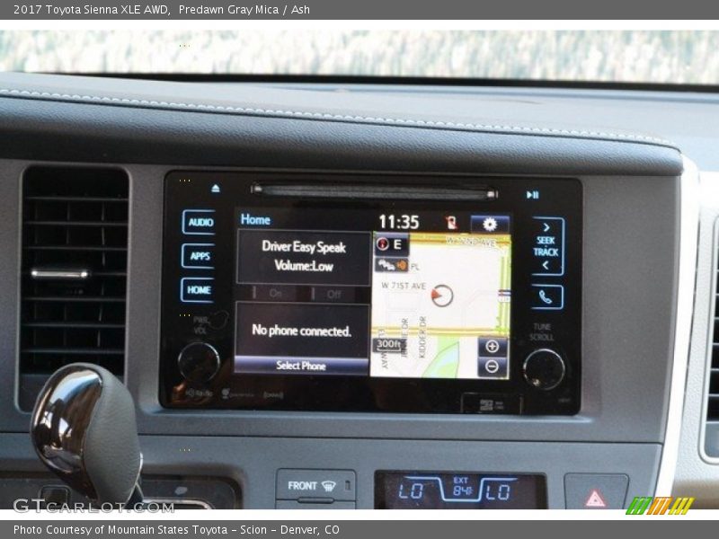 Predawn Gray Mica / Ash 2017 Toyota Sienna XLE AWD