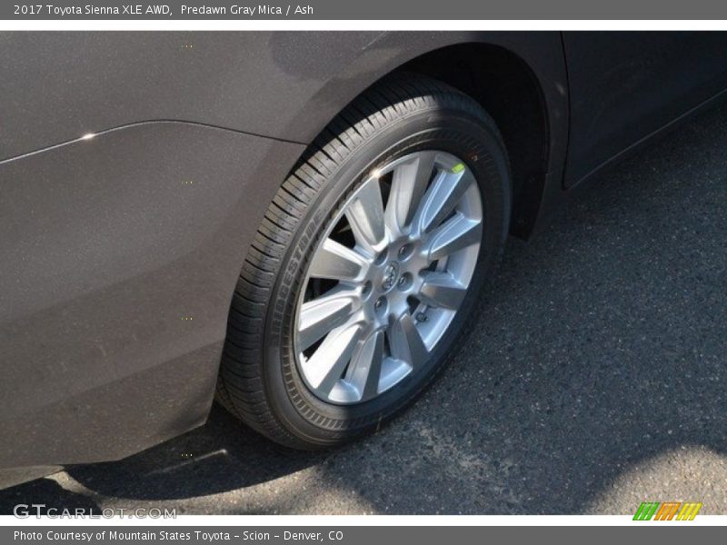 Predawn Gray Mica / Ash 2017 Toyota Sienna XLE AWD