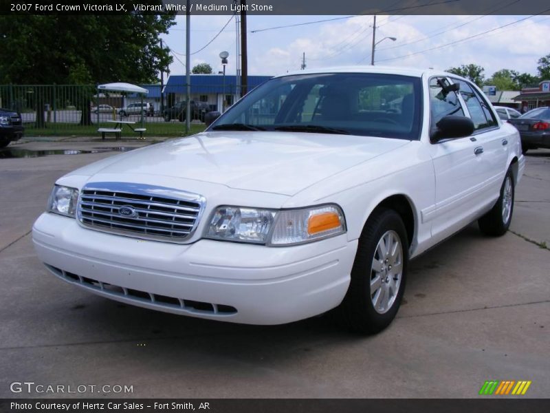 Vibrant White / Medium Light Stone 2007 Ford Crown Victoria LX