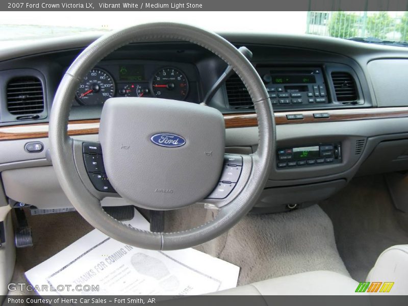 Vibrant White / Medium Light Stone 2007 Ford Crown Victoria LX