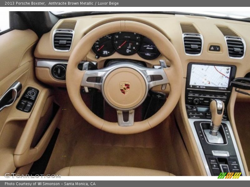 Anthracite Brown Metallic / Luxor Beige 2013 Porsche Boxster