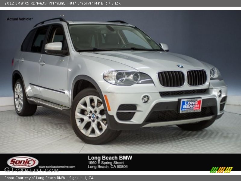 Titanium Silver Metallic / Black 2012 BMW X5 xDrive35i Premium