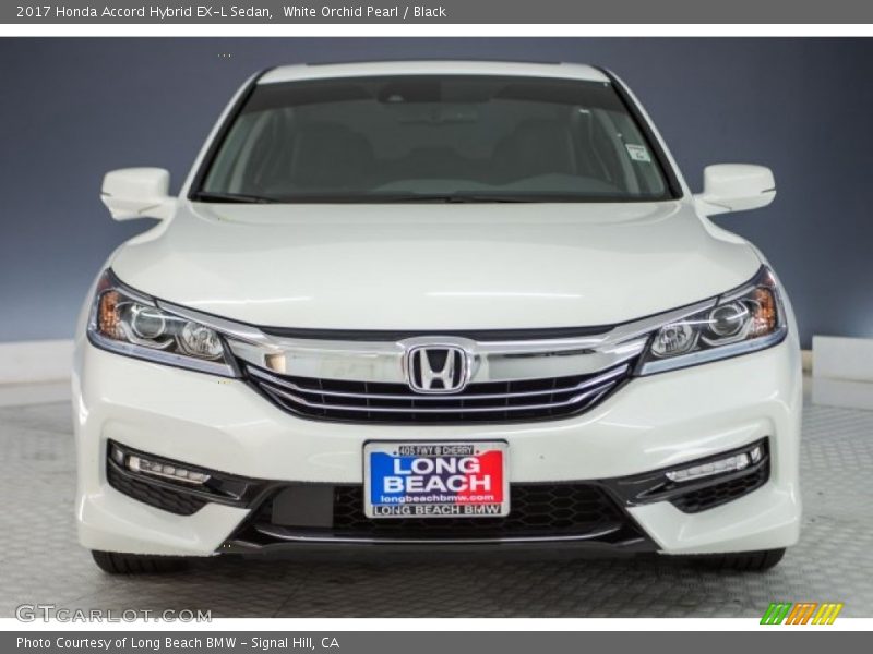 White Orchid Pearl / Black 2017 Honda Accord Hybrid EX-L Sedan