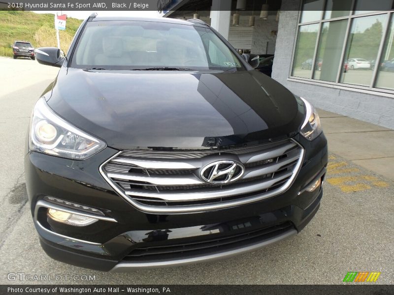 Black / Beige 2018 Hyundai Santa Fe Sport AWD