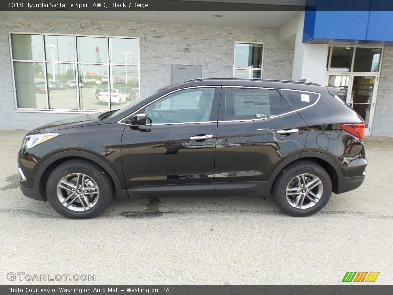 Black / Beige 2018 Hyundai Santa Fe Sport AWD