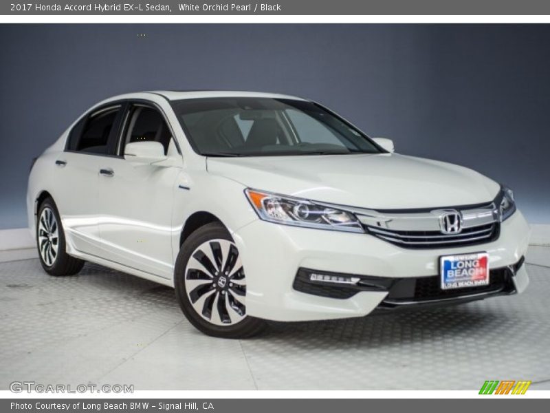 White Orchid Pearl / Black 2017 Honda Accord Hybrid EX-L Sedan