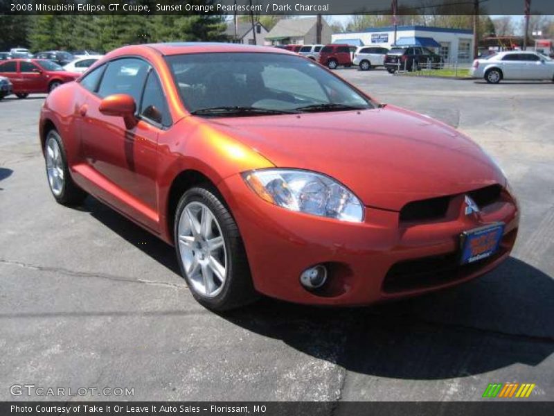 Sunset Orange Pearlescent / Dark Charcoal 2008 Mitsubishi Eclipse GT Coupe