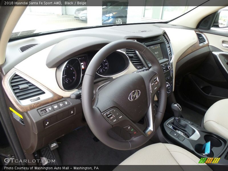 Black / Beige 2018 Hyundai Santa Fe Sport AWD
