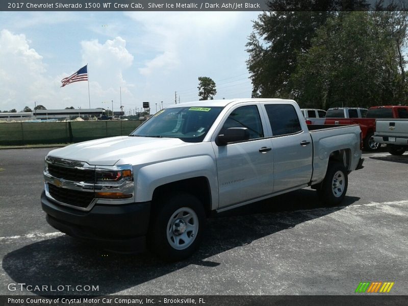 Silver Ice Metallic / Dark Ash/Jet Black 2017 Chevrolet Silverado 1500 WT Crew Cab