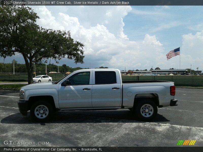 Silver Ice Metallic / Dark Ash/Jet Black 2017 Chevrolet Silverado 1500 WT Crew Cab