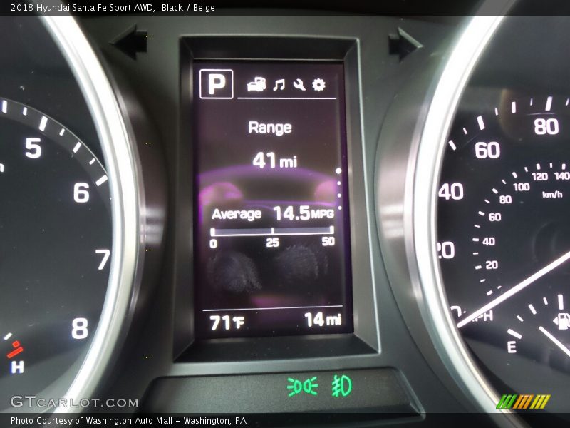 Black / Beige 2018 Hyundai Santa Fe Sport AWD