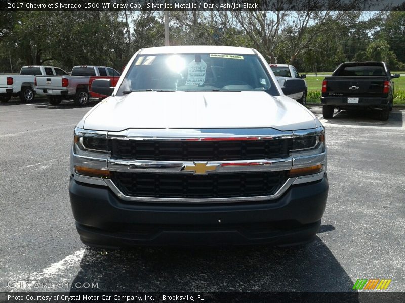 Silver Ice Metallic / Dark Ash/Jet Black 2017 Chevrolet Silverado 1500 WT Crew Cab