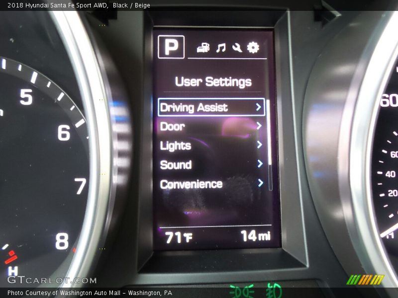 Black / Beige 2018 Hyundai Santa Fe Sport AWD