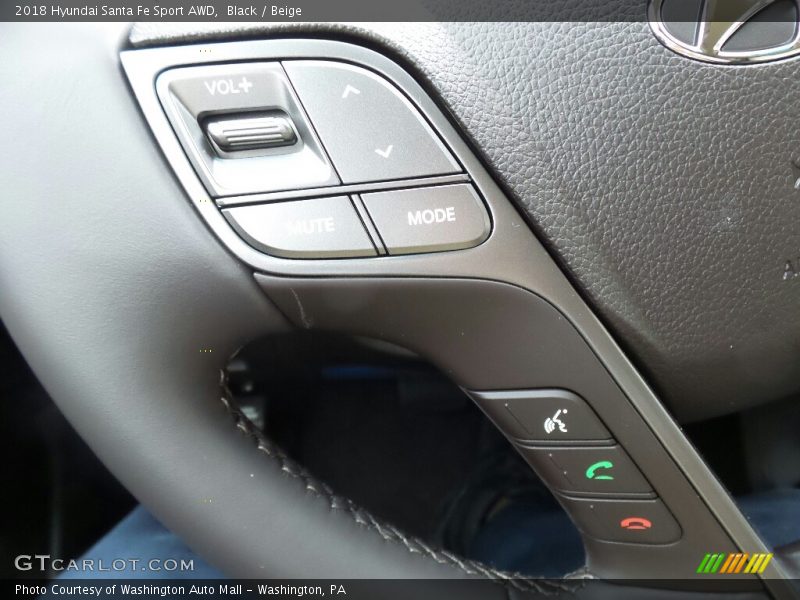 Black / Beige 2018 Hyundai Santa Fe Sport AWD