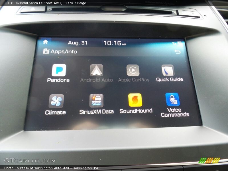 Black / Beige 2018 Hyundai Santa Fe Sport AWD