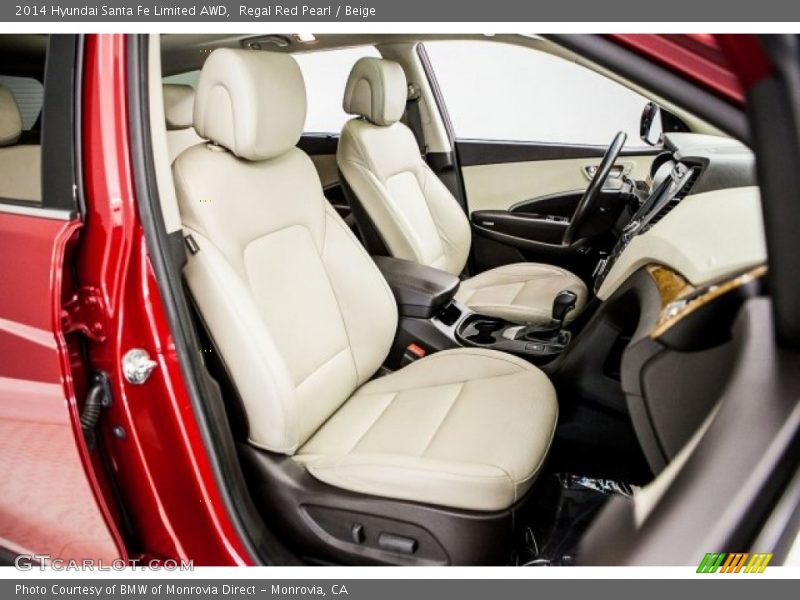 Regal Red Pearl / Beige 2014 Hyundai Santa Fe Limited AWD