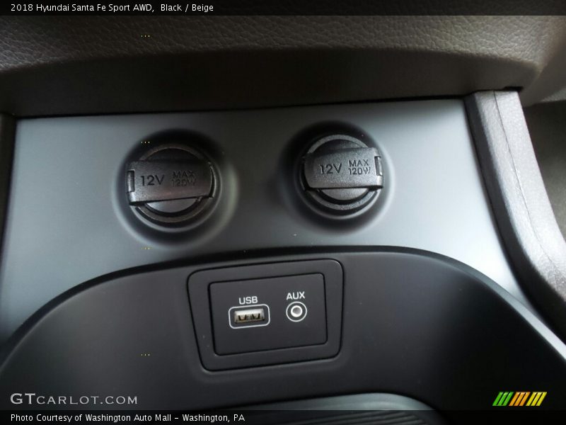 Black / Beige 2018 Hyundai Santa Fe Sport AWD