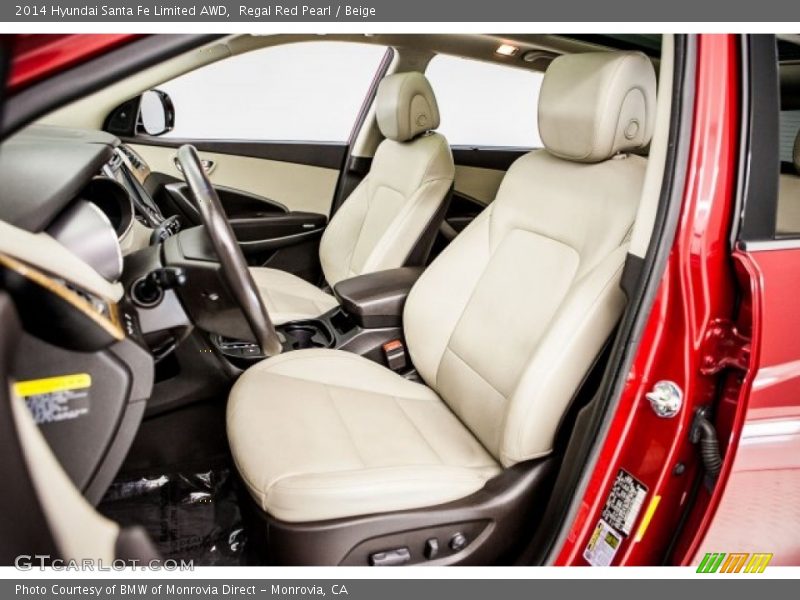 Regal Red Pearl / Beige 2014 Hyundai Santa Fe Limited AWD