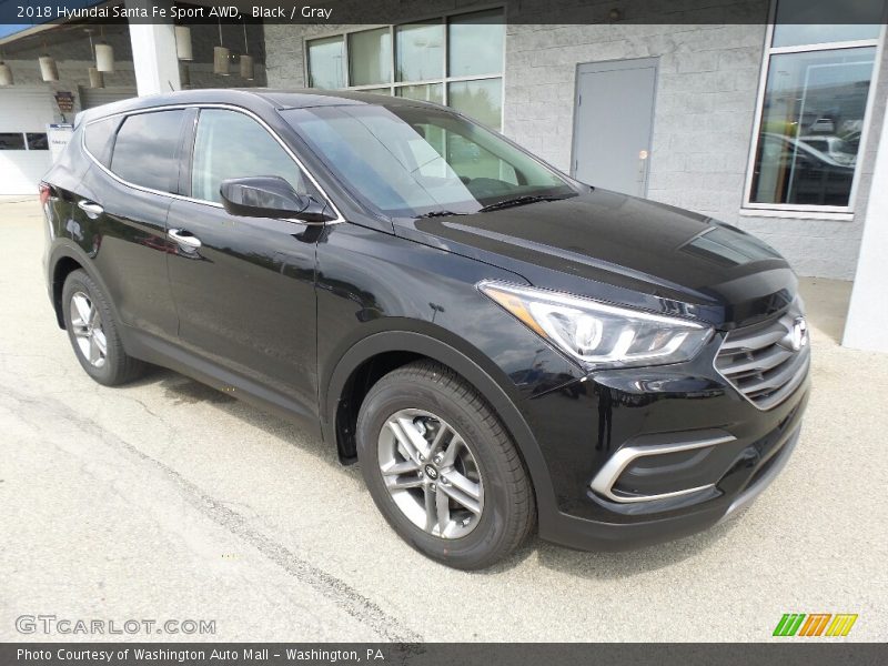 Black / Gray 2018 Hyundai Santa Fe Sport AWD