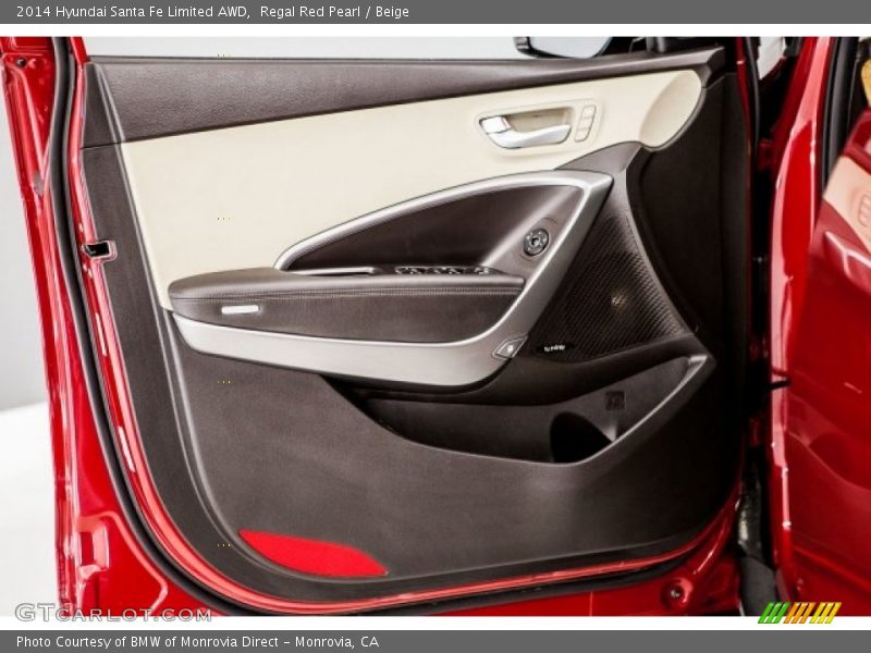 Regal Red Pearl / Beige 2014 Hyundai Santa Fe Limited AWD