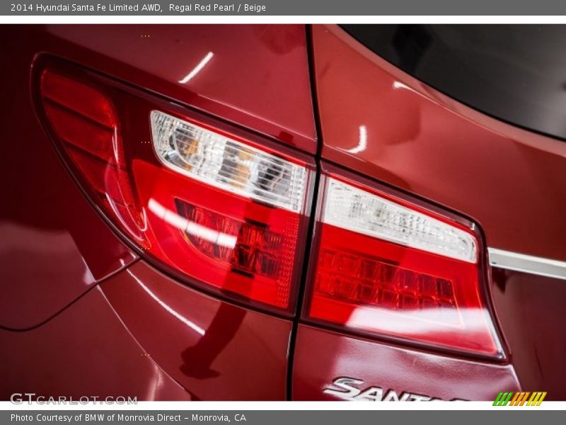 Regal Red Pearl / Beige 2014 Hyundai Santa Fe Limited AWD