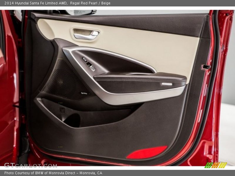 Regal Red Pearl / Beige 2014 Hyundai Santa Fe Limited AWD