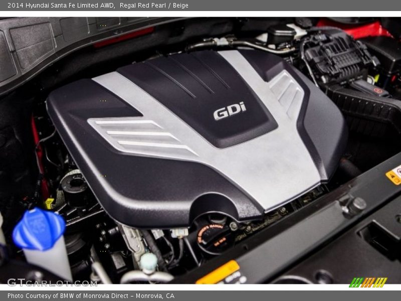 Regal Red Pearl / Beige 2014 Hyundai Santa Fe Limited AWD